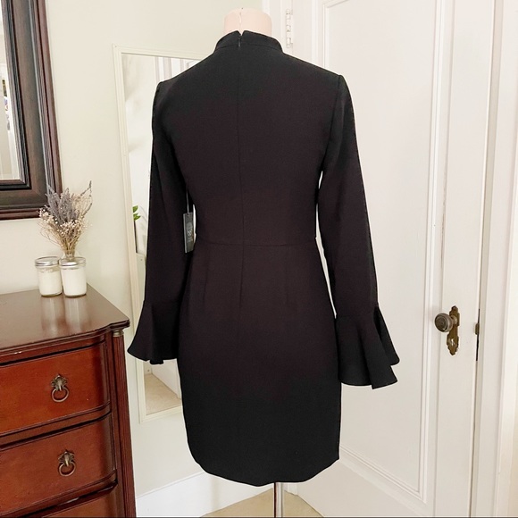 Vince Camuto Black Cut Out Dress with Flounce Sleeves - Picture 3 of 10